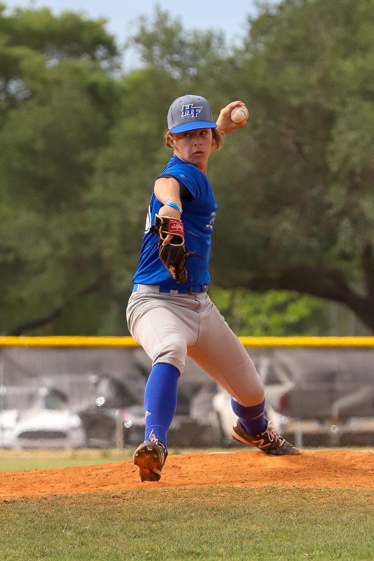 High school baseball game action — Tampa Bay