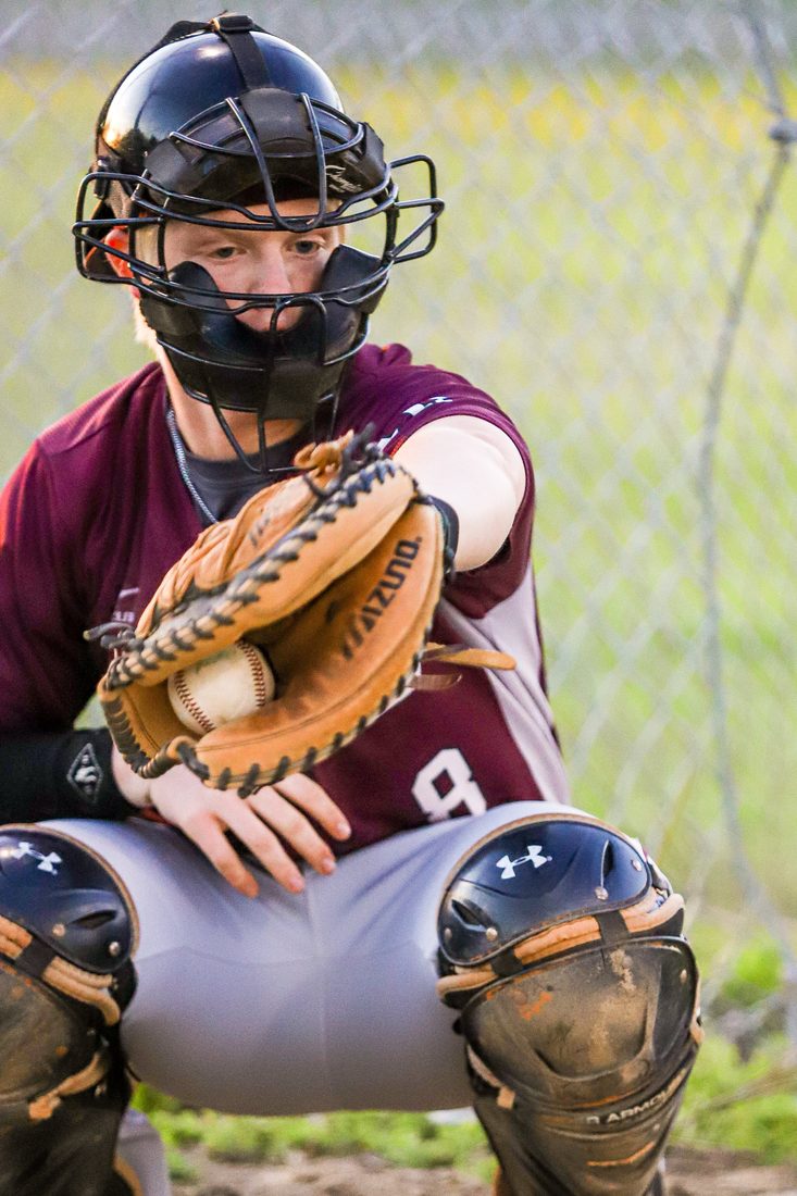 High school baseball game action — Tampa Bay