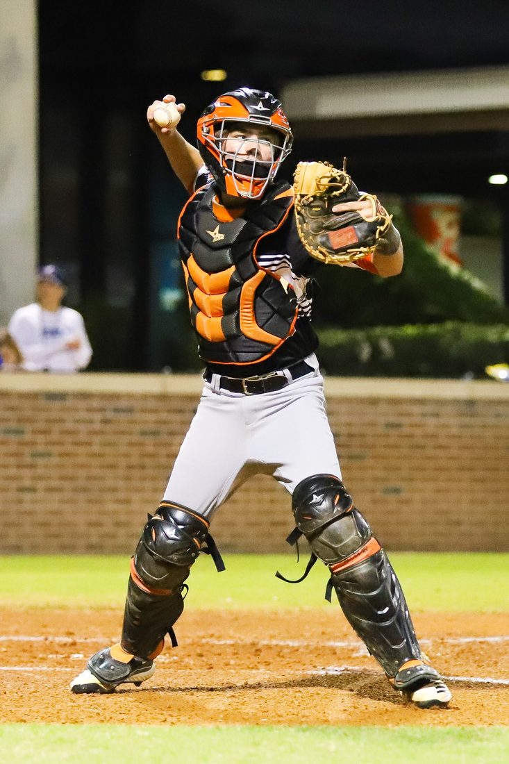 High school baseball game action — Tampa Bay