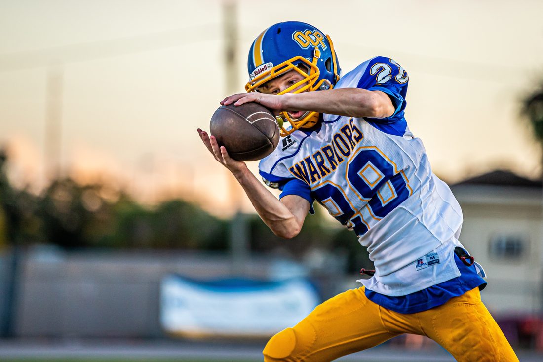 Football game action — Tampa Bay