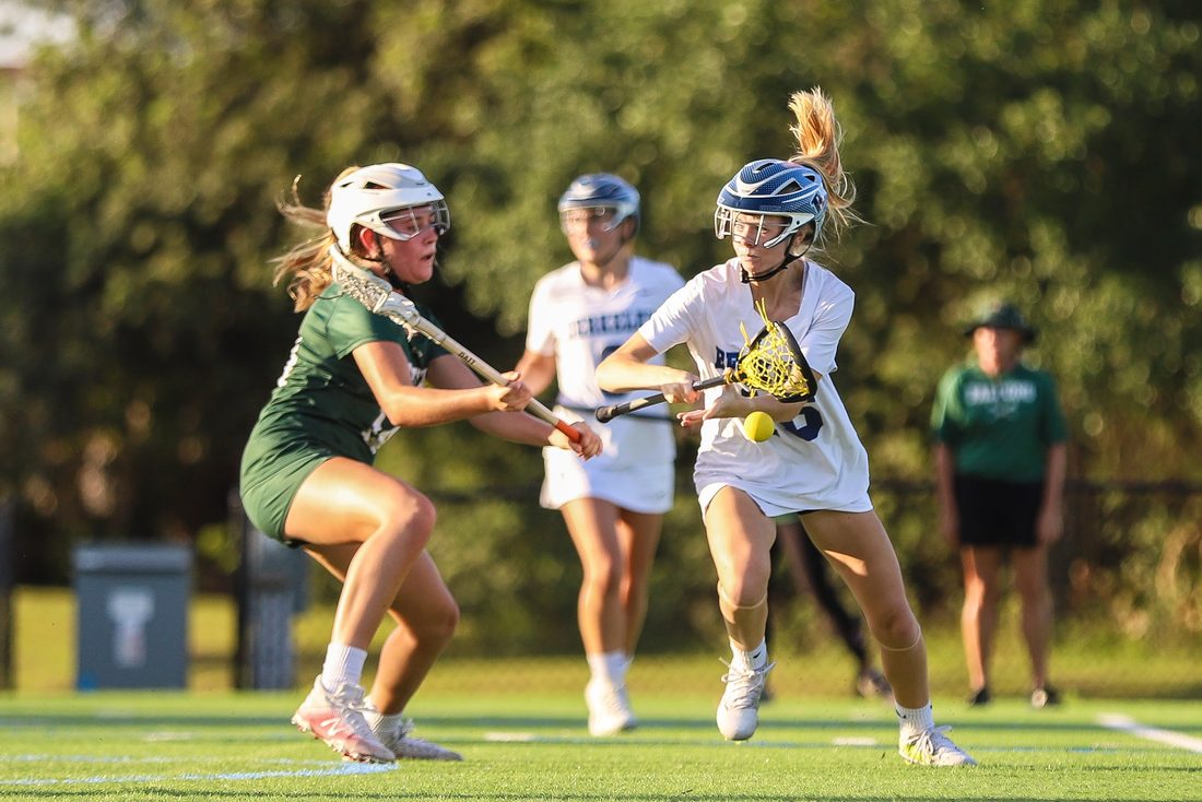 High school lacrosse game action — Tampa Bay