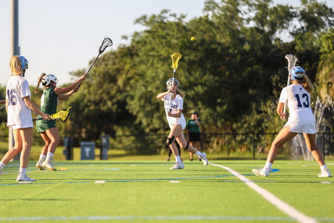High school lacrosse game action — Tampa Bay