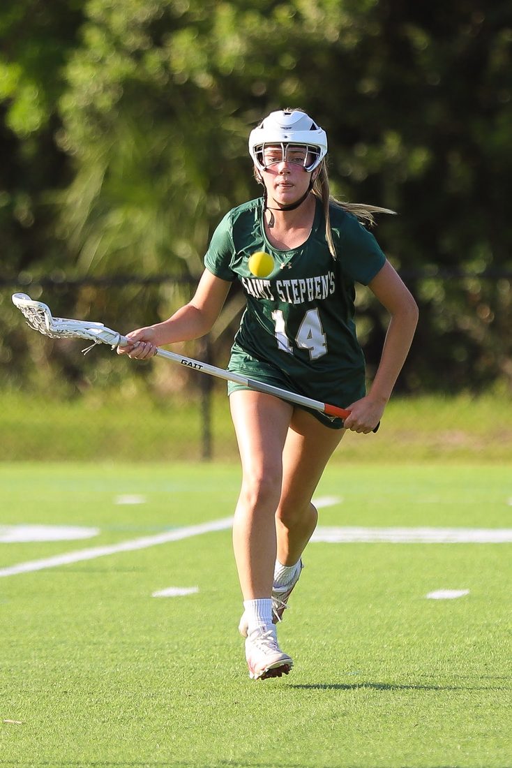 High school lacrosse game action — Tampa Bay