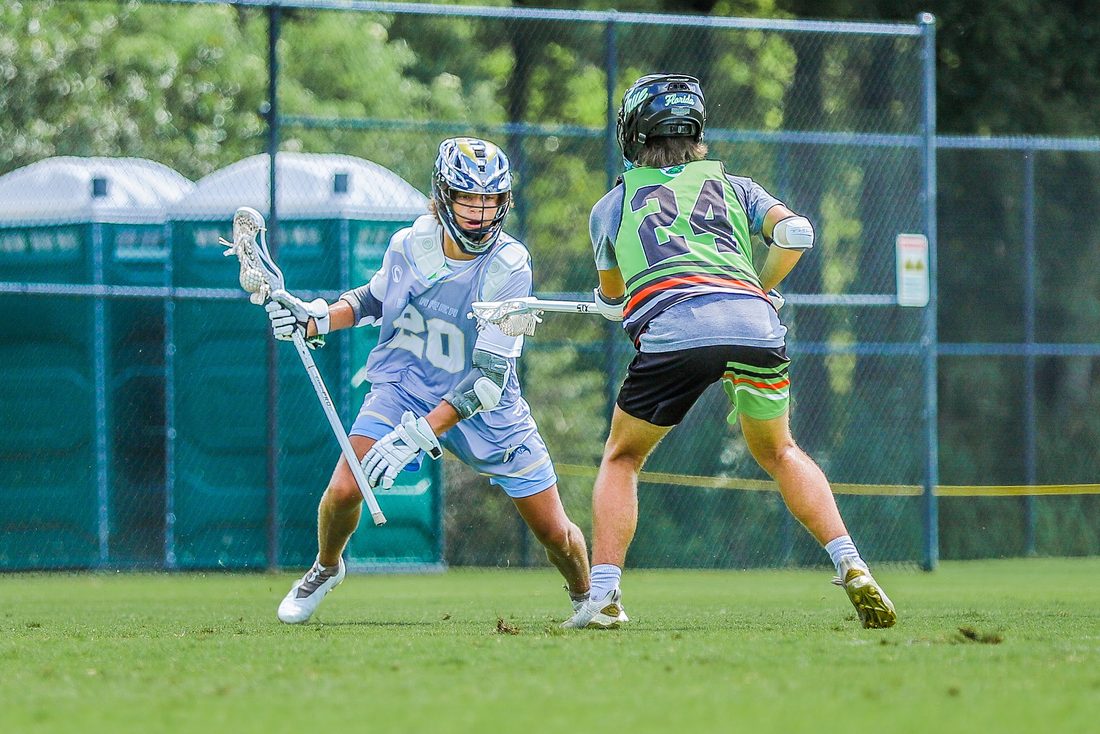 High school lacrosse game action — Tampa Bay