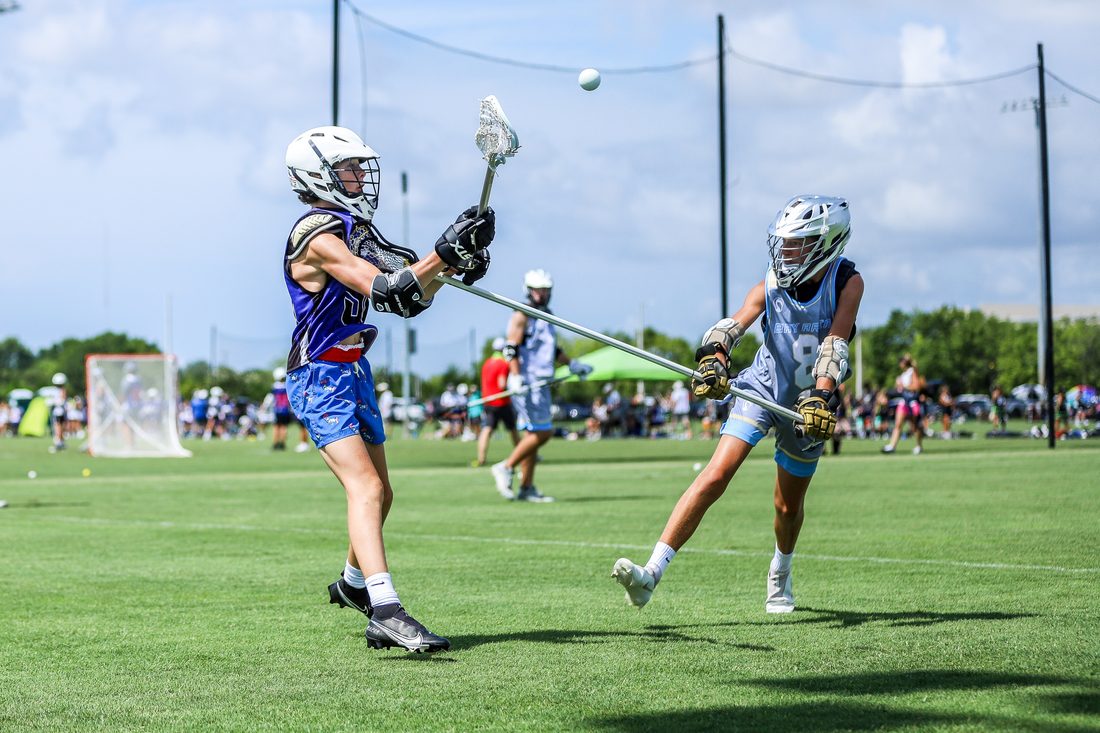 High school lacrosse game action — Tampa Bay