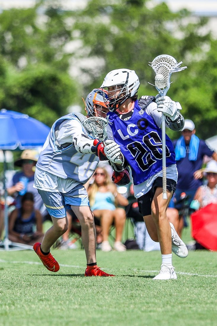 High school lacrosse game action — Tampa Bay