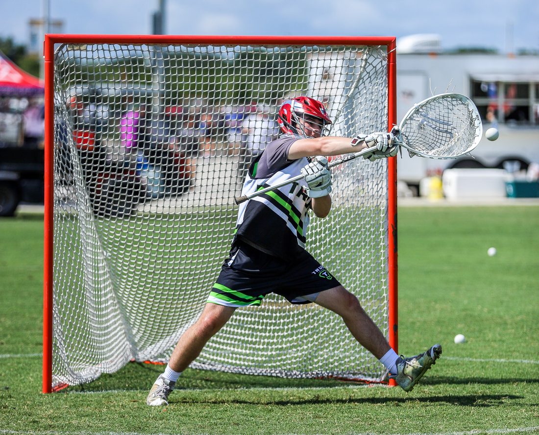 High school lacrosse game action — Tampa Bay