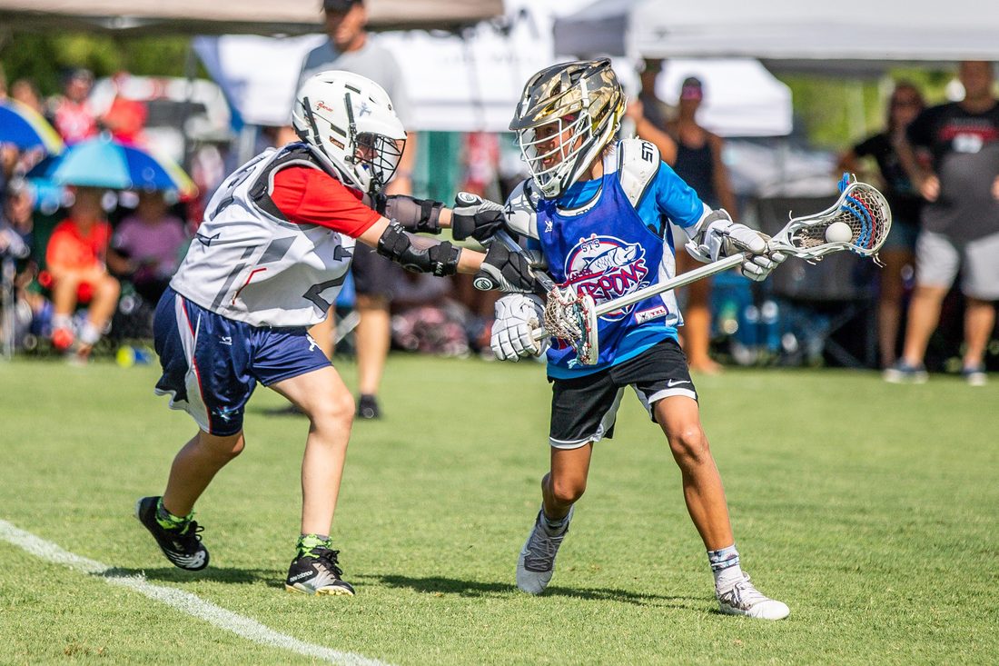 High school lacrosse game action — Tampa Bay